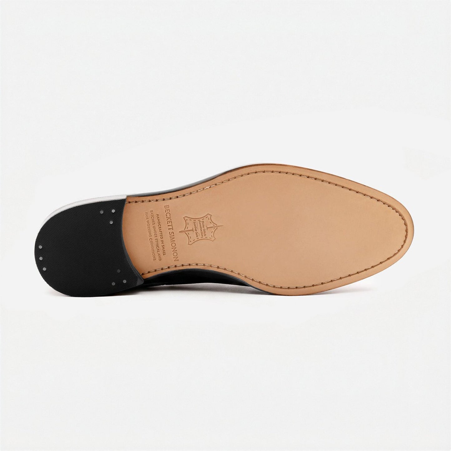 Vincent Belgian Loafers Pebbled Leather Men's