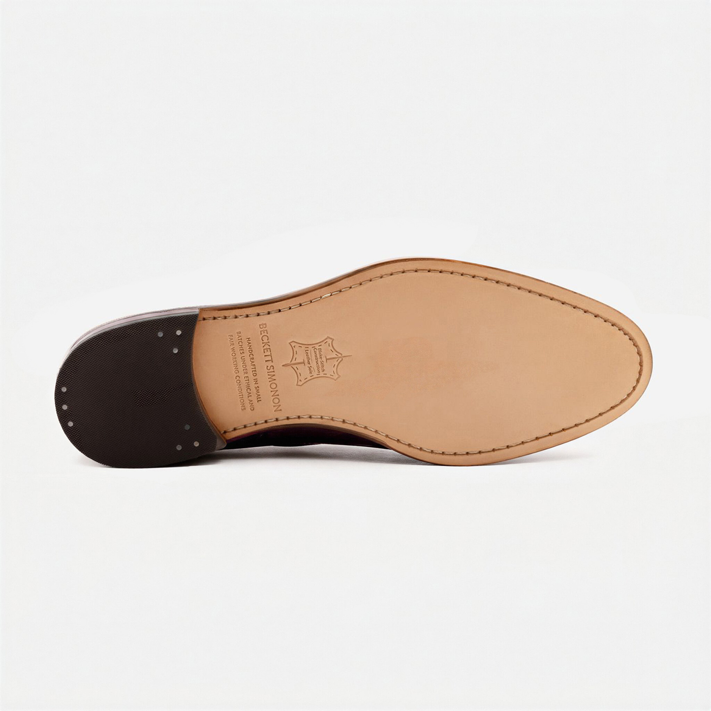 Vincent Belgian Loafers Pebbled Leather Men's