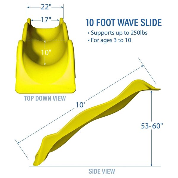 Yellow Wave Slide - 10 foot - Image 4