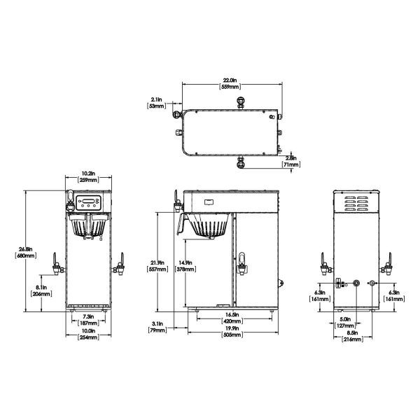 BUNN ICB Infusion Series Coffee Brewer Dual Volt 120V  53100.0100 - Image 2