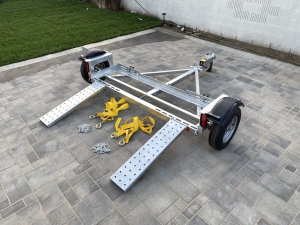 Galvanized Stand Up Car Tow Dolly - Image 2