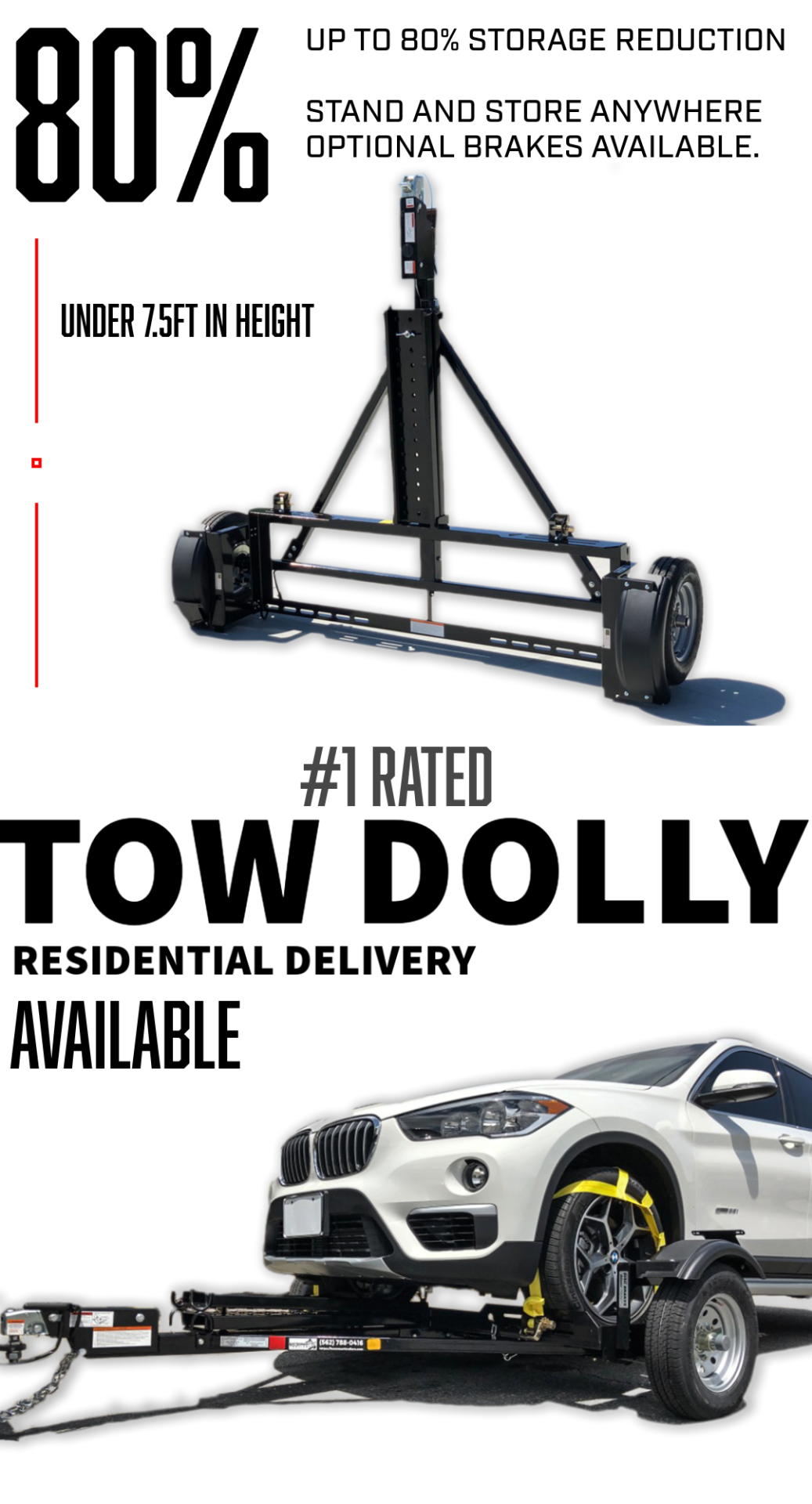 NUMBER ONE RATED CAR TOW DOLLY LOW PROFILE FOR ANY CAR TO GET ON THE RAMPS GET YOURS TODAY.