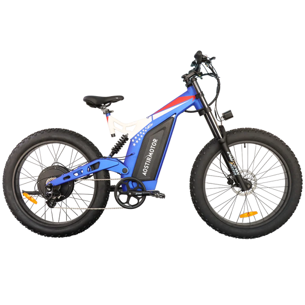 Aostirmotor Big Front Fork 1500W Fat Tire Electric Bike S17, 48V 20Ah 1500W Peak Motor, 45-mile range, 26"x4 fat tires, 300lbs max load - Image 3