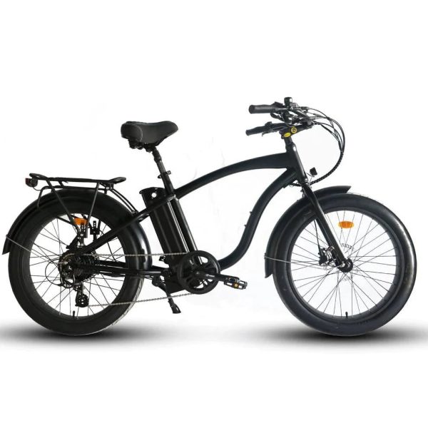 Coastal Cruiser Step Over Beach Cruiser Electric Bike - 750W, 52V, 17Ah, rack and fenders included!