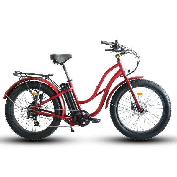 Coastal Cruiser Fat Tire Step Thru Beach Cruiser Electric Bike - 750W, 52V, 21Ah, rack and fenders included! - Image 2