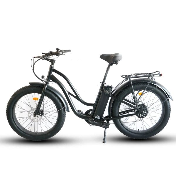 Coastal Cruiser Fat Tire Step Thru Beach Cruiser Electric Bike - 750W, 52V, 21Ah, rack and fenders included! - Image 9