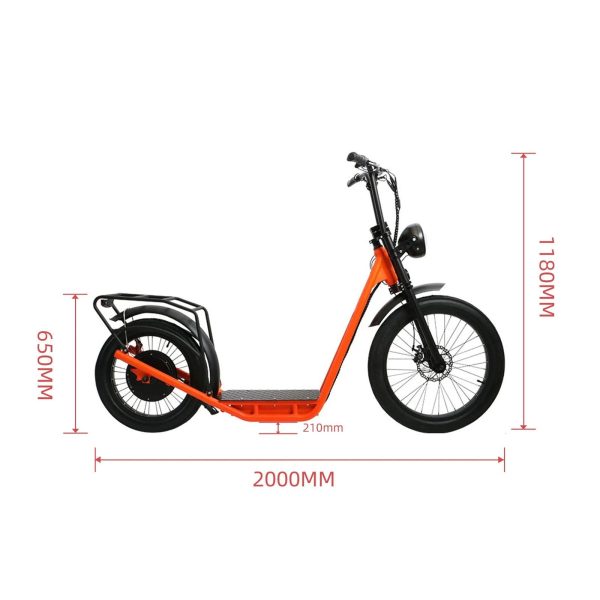 Eunorau JUMBO Electric Scooter - 48V, 1000W hub motor, 15.6Ah - Image 9