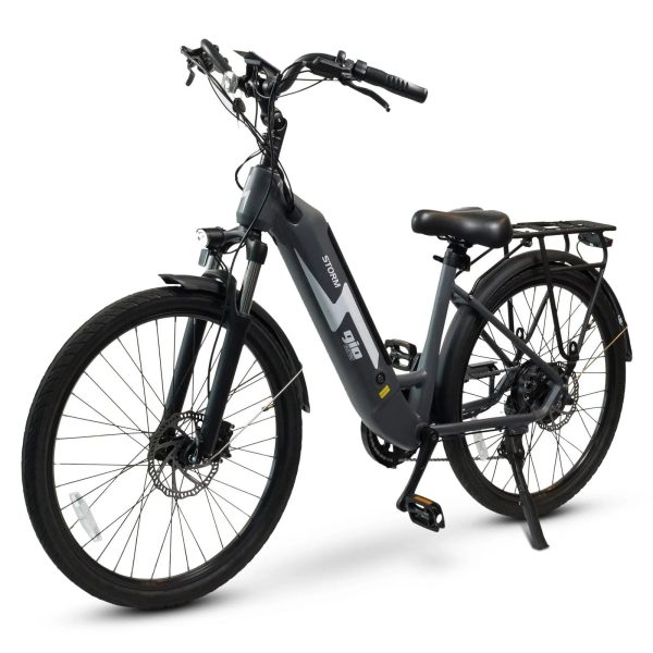 GIO STORM STEP-THRU ELECTRIC BIKE GREY WITH INTEGRATED SAMSUNG BATTERY 48V 13Ah 500W, top speed 20 mph,  enhanced braking effect - Image 2