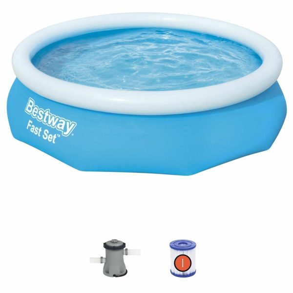 Bestway 10′ x 30″ Fast Set Inflatable Above Ground Swimming Pool w/ Filter Pump - Image 6