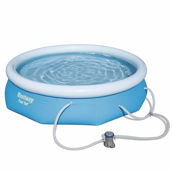 Bestway 10′ x 30″ Fast Set Inflatable Above Ground Swimming Pool w/ Filter Pump - Image 2