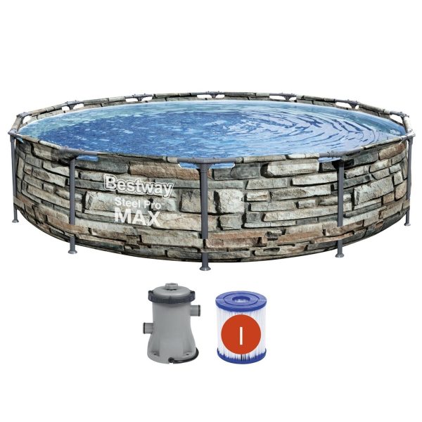 Bestway  12′ x 30″ Steel Pro Max Round Above Ground Swimming Pool - Image 2