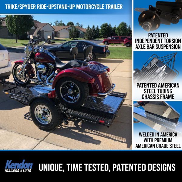 Trike and Spyder Ride-Up SRL Stand-Up Motorcycle Trailer - Image 3