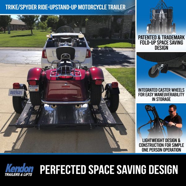 Trike and Spyder Ride-Up SRL Stand-Up Motorcycle Trailer - Image 4