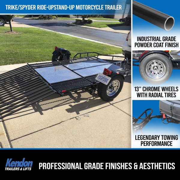 Trike and Spyder Ride-Up SRL Stand-Up Motorcycle Trailer - Image 5