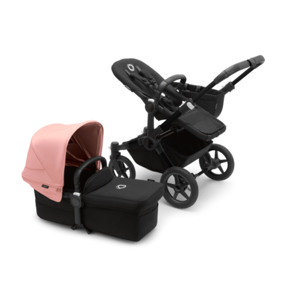 Bugaboo Donkey5 Mono Complete Stroller – Black / Midnight Black / Morning Pink