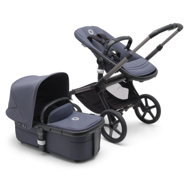 Bugaboo Fox5 Complete Stroller – Graphite / Stormy Blue / Stormy Blue - Image 2