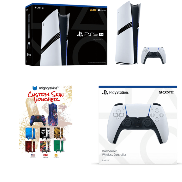 Sony PlayStation 5 Pro Console (PS5 Pro) + Extra Sony PlayStation 5 PS5 Dualsense Wireless Controller White