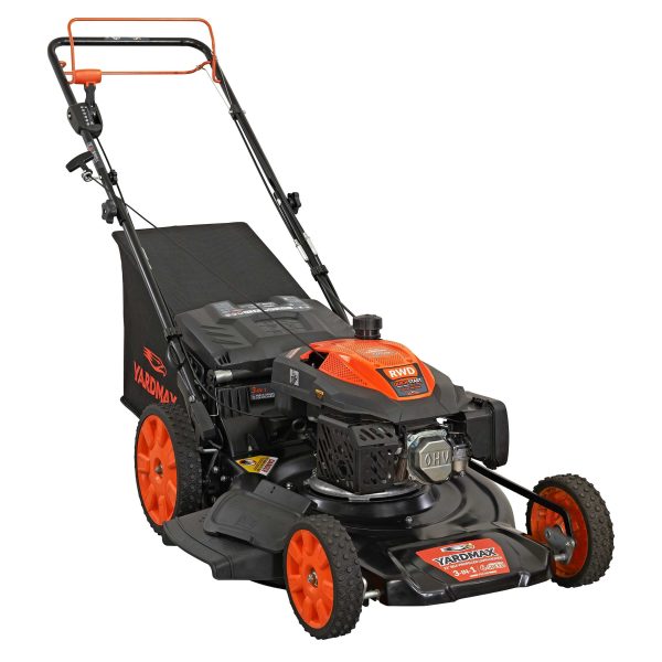 Yard Max 22 in. 201cc SELECT PACE 6 Speed CVT High Wheel RWD 3-in-1 Gas Walk Behind Self Propelled Lawn Mower - Image 4